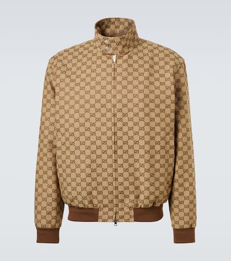 GG Canvas bomber jacket in beige - Gucci | Mytheresa