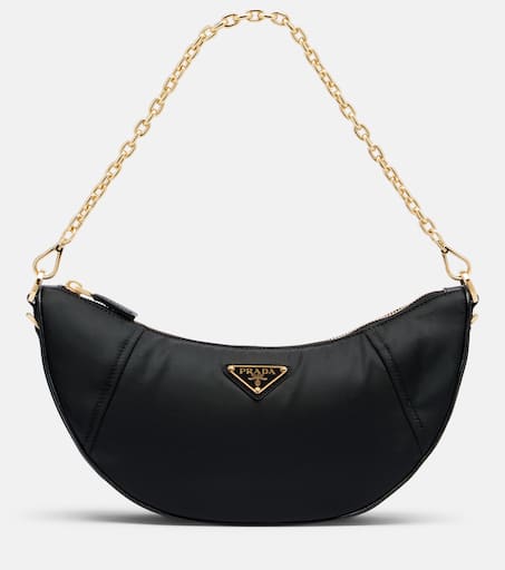 Prada Demi-Lune Re-Nylon shoulder bag in black - Prada