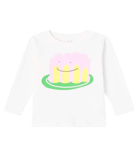 Printed cotton jersey T-shirt in white - Stella Mc Cartney