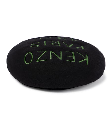★MARITHE★送料込み★CIRCLE LOGO EMBROIDERY WOOL BERET พรีออเดอร์ Marithe รุ่น Circle Logo Embroidery Wool Beret