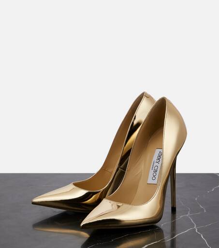 Anouk patent leather pumps in gold Jimmy Choo Mytheresa