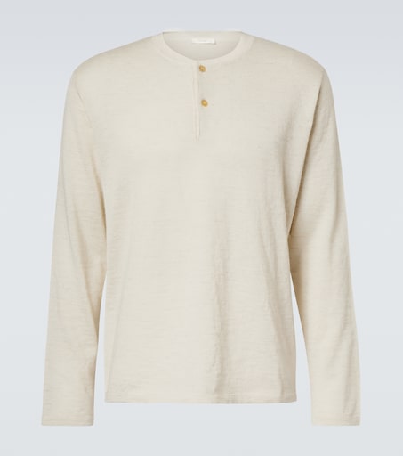 Ennio wool and silk top in white - The Row | Mytheresa