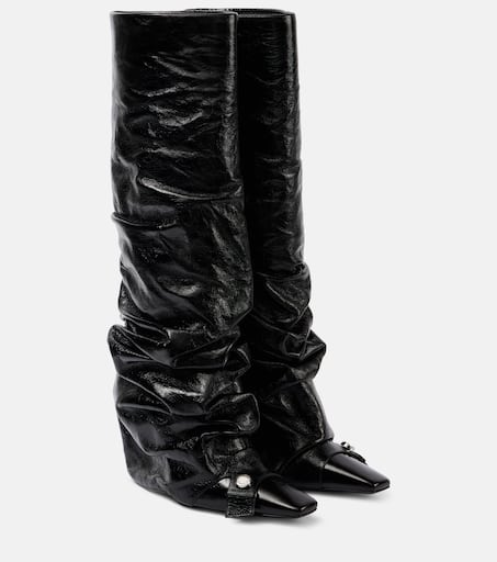 Juno 95 leather knee-high boots in black - The Attico