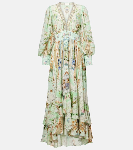 Camilla - Crystal-embellished silk maxi dress