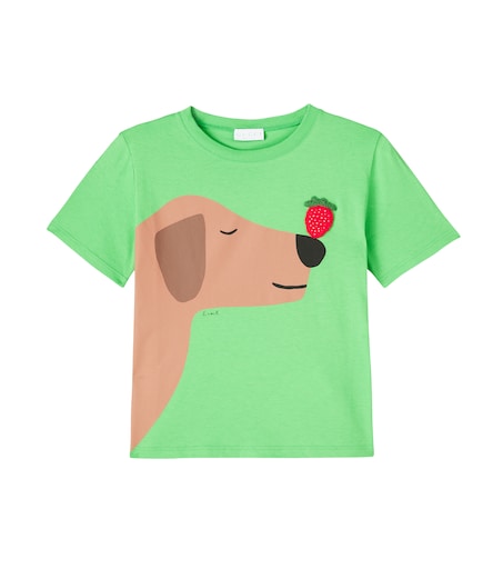 x Euan Roberts printed cotton T-shirt in green - Gucci Kids