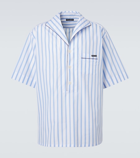 Dolce & Gabbana Striped cotton and silk poplin shirt