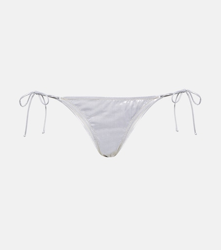 Love Triangle lamé bikini bottoms