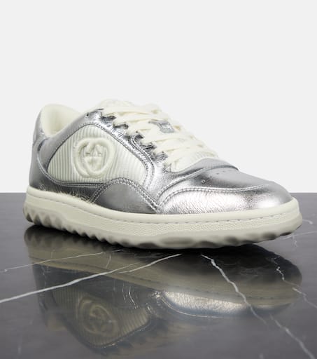 Mens silver gucci discount sneakers