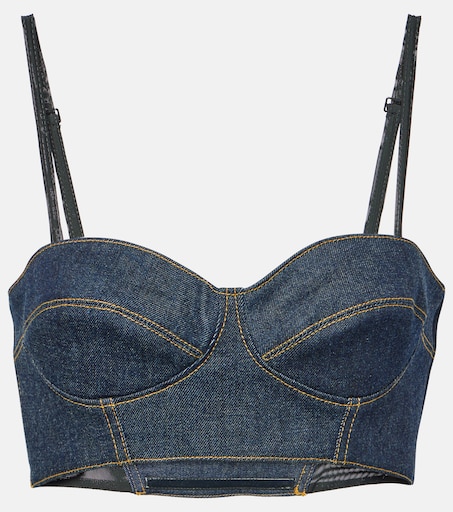 90s Azzedine Alaiaコレクション Denim Bra P00906561.jpg