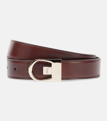 【関税&送料込】Saint Laurent Reversible Belt In Black Burgu YSL Yves Saint Laurent Reversible Belt