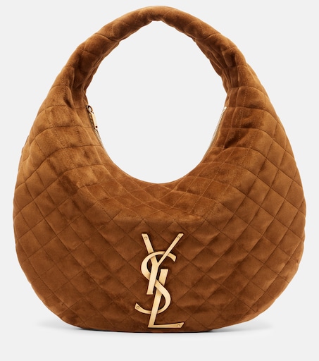 Icare Medium quilted suede shoulder bag