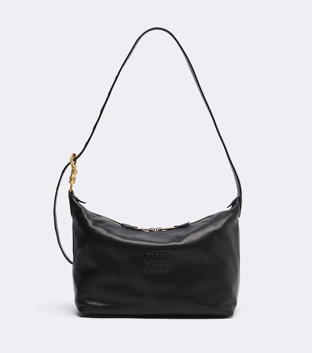 Spirit leather shoulder bag in black - Miu Miu | Mytheresa