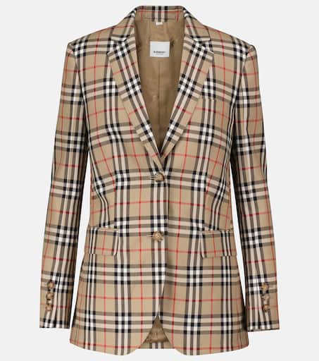 【関税込み】BURBERRY Check wool tailored blazer Checked Wool Blazer by Burberry | ThriftTale