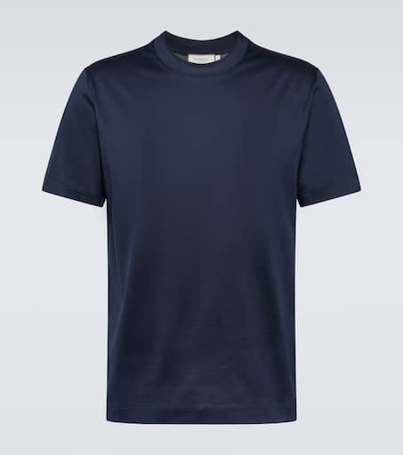 Cotton jersey T-shirt in blue - Canali | Mytheresa