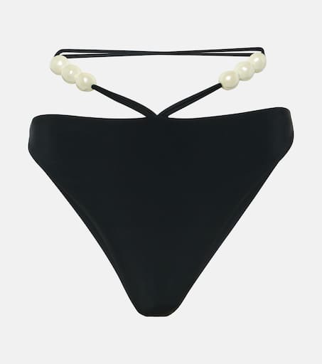 ビキニ MAGDA BUTRYM Black stretch nylon bikini bottom Magda Butrym Black Nylon Bikini Bottom - ShopStyle Two Piece