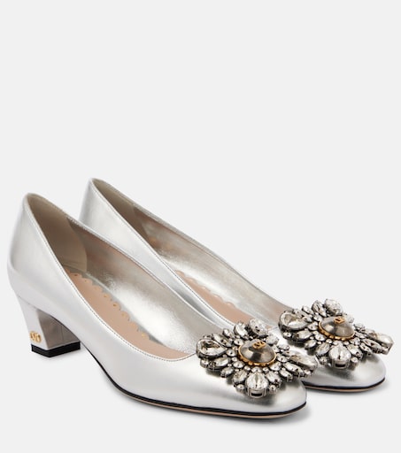 Preshoes 45 metallic leather pumps
