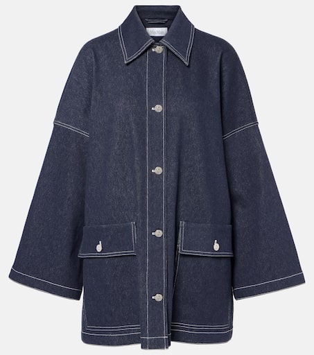 【関税&送料込】S Max Mara Overshirt S Max Mara GIULIETTA denim overshirt in blue