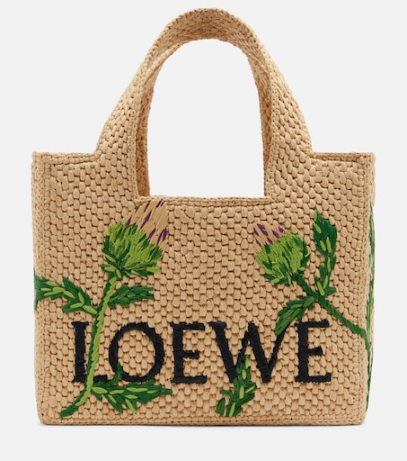 Paula's Ibiza Font Small top-handle bag in beige - Loewe | Mytheresa