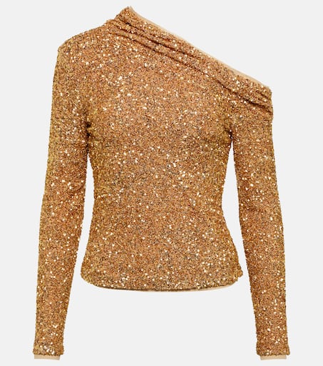 Gold off shoulder top online