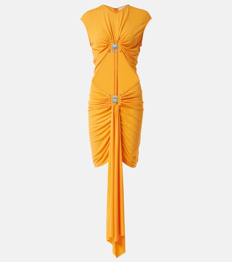 Duo Bezel cutout jersey minidress