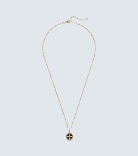 Dream Superfine 18kt gold and ceramic pendant necklace with diamonds