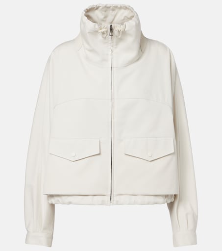 Cotton and silk gabardine jacket in white - Loewe | Mytheresa