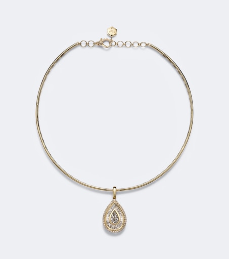 18kt gold choker with diamonds