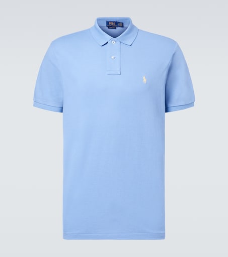 Cotton piqué polo shirt in blue - Polo Ralph Lauren | Mytheresa