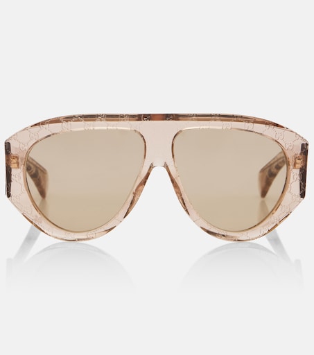GG shield sunglasses in brown - Gucci | Mytheresa
