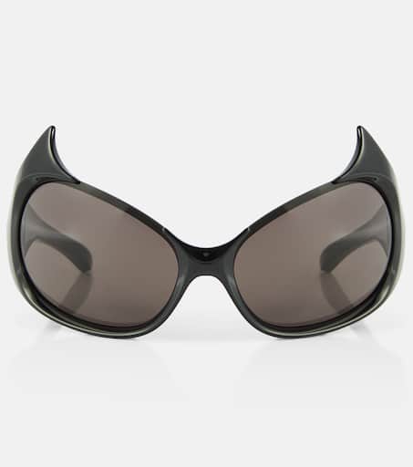 【送料&関税込】Balenciaga Black Nylon Orbit Cat Sunglasses Balenciaga Eyewear Orbit Cat Sunglasses | Black | FARFETCH