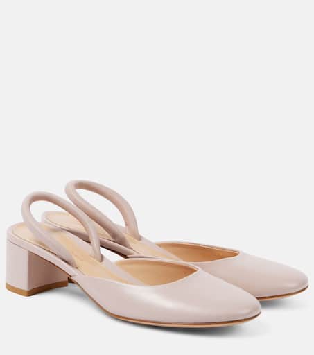 【関税&送料込】Gianvito Rossi Pink Leather Vyna Mules GIANVITO ROSSI Pink Colorblock Patent Leather Mules SZ 8.5