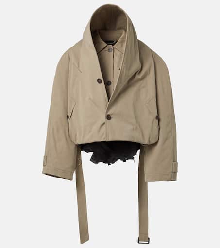 ジャケット Balenciaga Beige cropped trench coat in cotton twill Balenciaga Beige cropped trench coat in cotton twill