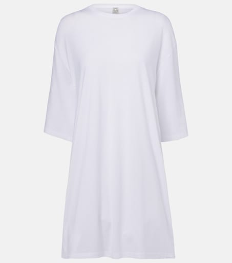 plain white oversized t shirt dress Weekday huge T-shirt Mini dress in White