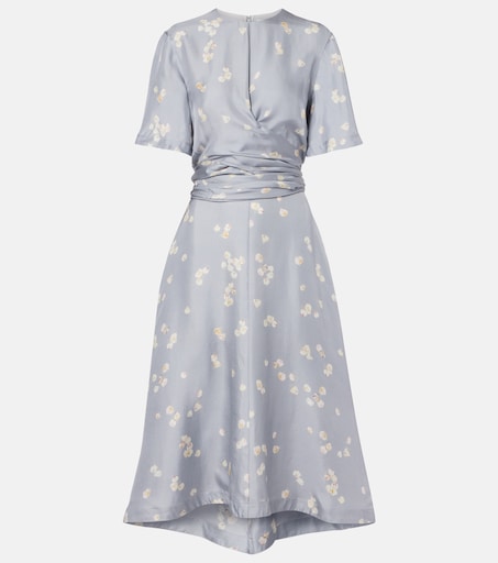 button shirt dress midi White Mark Plus Size Long Sleeve Tiered Midi Shirt Dress - Blue