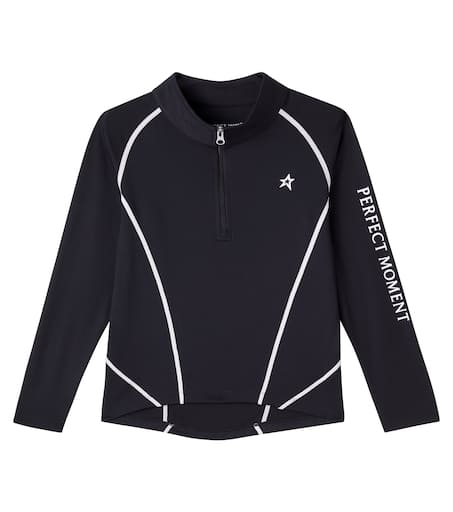品質満点 top half-zip jersey Logo in Kids Moment Perfect - black トップス
