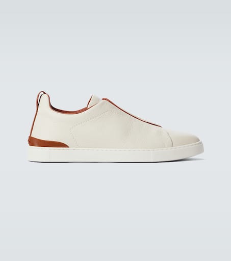 Triple Stitch leather sneakers in white - Zegna | Mytheresa