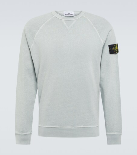 Cotton Malfile Sweatshirt in Blue - Stone Island | Mytheresa