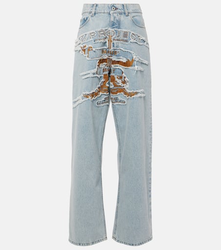【送料&関税込】ChloAC Logo Embroidered Wide-leg Jeans P00906775.jpg