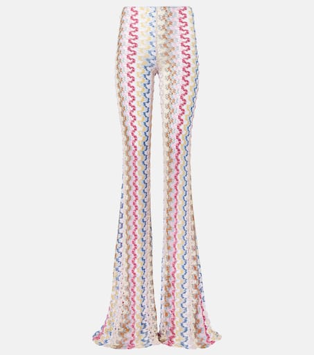 パンツ M Missoni llic Crochet Pants MISSONI Metallic crochet-knit wool-blend flared pants | THE