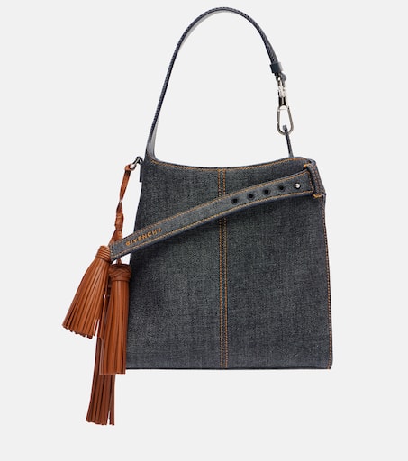 Belted Mini denim hobo bag in blue - Givenchy | Mytheresa