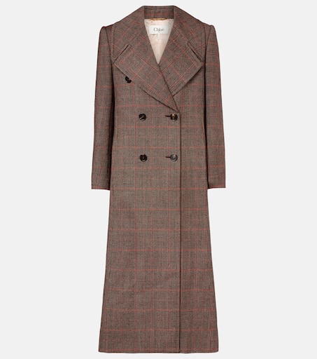 【関税&送料込】Chloe Single-Breasted Checked Brown Wool Jac Chloé Tailored Jacket In Check Wool | Chloé US