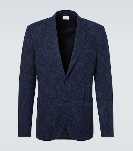 Etro Printed jersey blazer