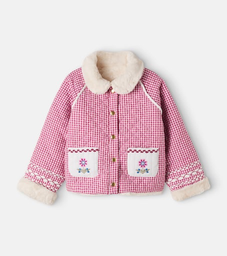 Jasmina reversible embroidered cotton jacket in multicoloured
