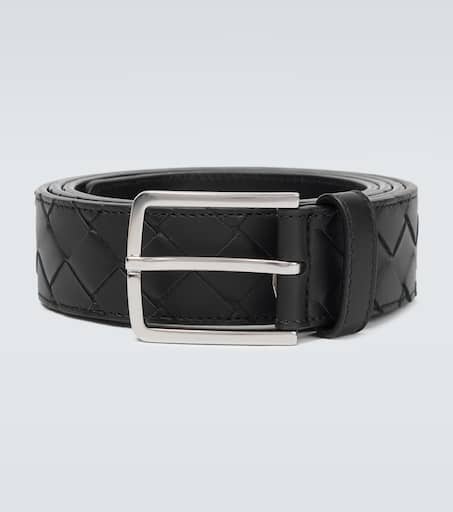 【Bottega Veneta】Leather Belts（関税込み） bottega-veneta-grey-leather-