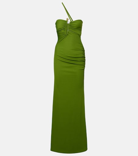 Crystal Pin Cutaway embellished maxi dress in green - Christopher Esber |  Mytheresa
