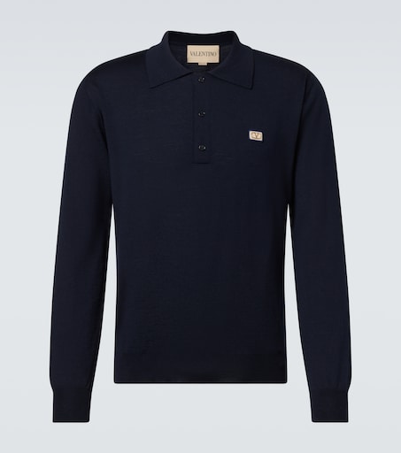 Valentino VLogo virgin wool polo sweater