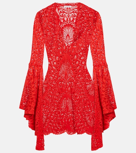 Kara lace beach dress in red - Alexandra Miro | Mytheresa