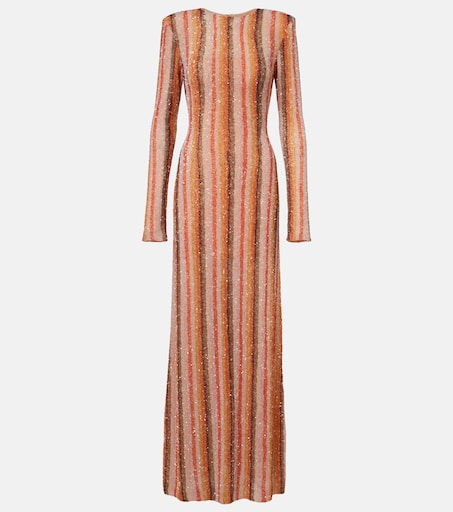 Isadora sequined striped gown