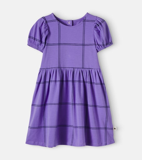 cotton blend jersey dress Checked cotton-blend BackInStockMessage