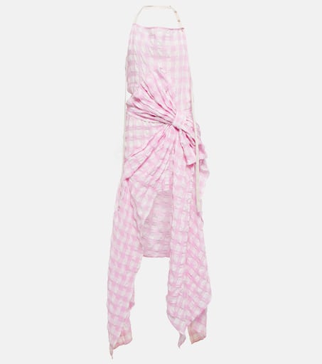 【ACNE STUDIOS】ribbed wool-blend ミディ ドレス Etrixie ribbed-knit maxi dress in black - Acne Studios